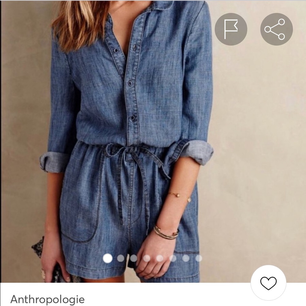 Denim Romper from Anthropologie - Size Small